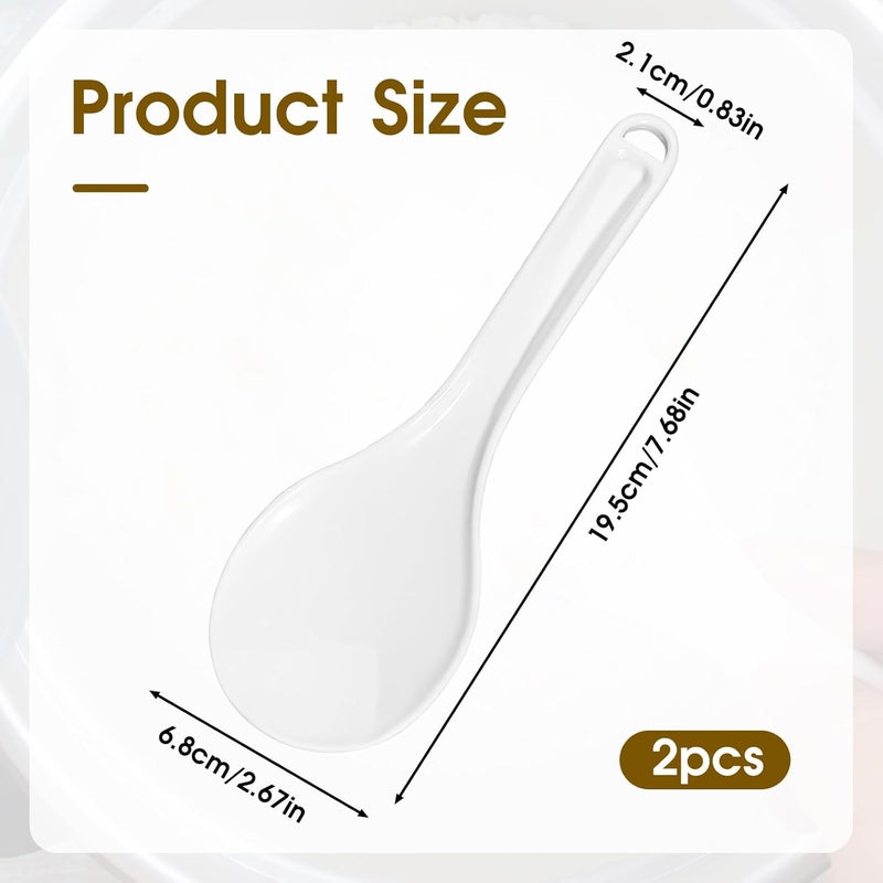 Sliverdew 2PCS Plastic Rice Serving Spoon Paddle, Non-Stick, 7.87 Inch, 573290 1 w4tzxzWir - Image 2