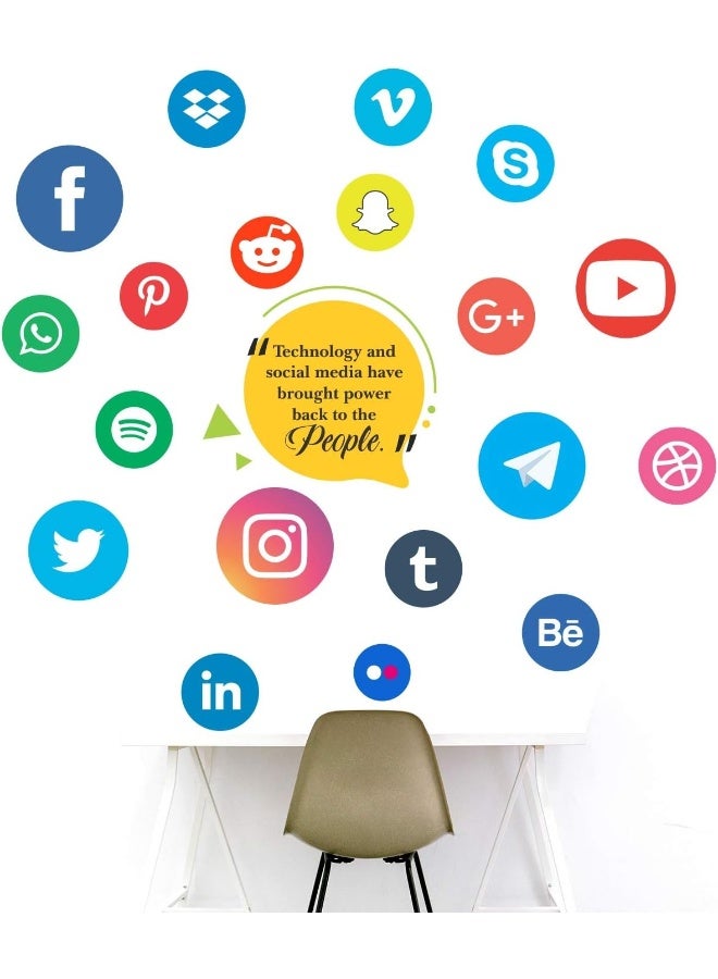 StickMe Social Media Wall Sticker - Image 1