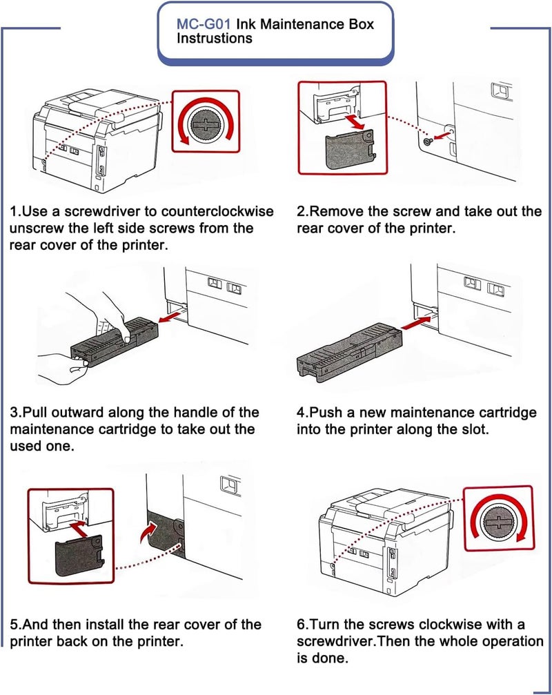 IMPRINTE MC-G01 Ink Maintenance Boxs MCG01 MAXIFY GX6010 GX7010 MAXIFY GX6020 GX7020(Maintenance Box ) - Image 5