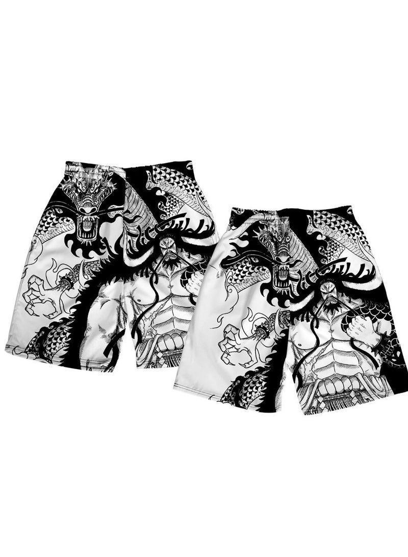 KUYING Summer One Piece Loose Home Five Guarter Shorts  - Image 1