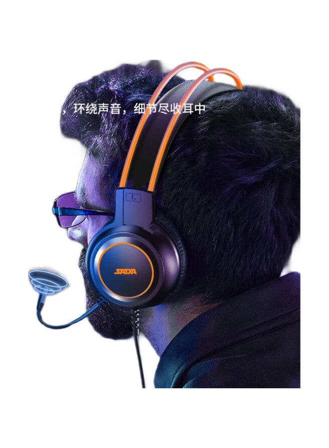 Sadah-08 Wired Computer Headphones, Gaming Headset With Noise Cancellation, Microphone For Laptop And Desktop, Professional Headset For Online Classes, Study, And Exams - Image 1