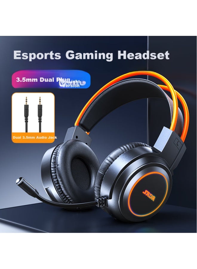 Sadah-08 Wired Computer Headphones, Gaming Headset With Noise Cancellation, Microphone For Laptop And Desktop, Professional Headset For Online Cl, Study, And Exams - Image 1