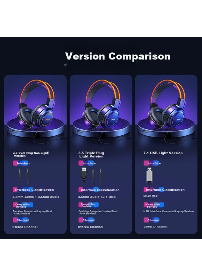Sadah-08 Wired Computer Headphones, Gaming Headset With Noise Cancellation, Microphone For Laptop And Desktop, Professional Headset For Online Cl, Study, And Exams - Image 2