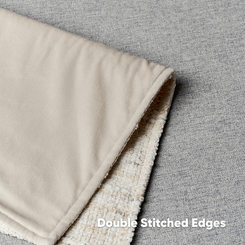 FUTEI Cream Decorative Throw Pillow Covers 22x22 Inch Set of 2,Soft Chenille Tweed Textured Cushion Case,Modern Home Decor for Couch Bed Living Room - Image 4
