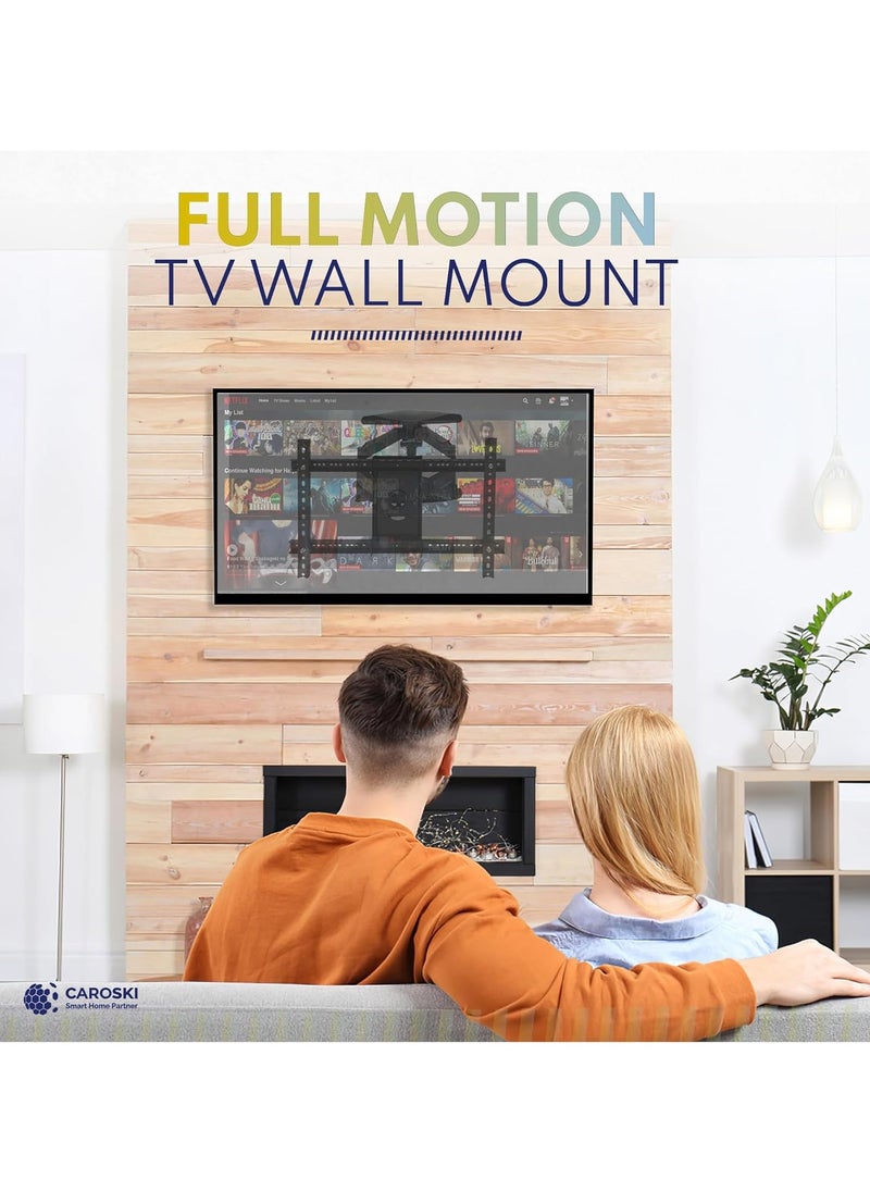 CAROSKI - TV Wall Mount - Full Motion TV Mount - Wall TV Bracket Supports 40 To 85 Inches TV Screens Swivel of up to 180 degrees TV Wall Mount - Image 1
