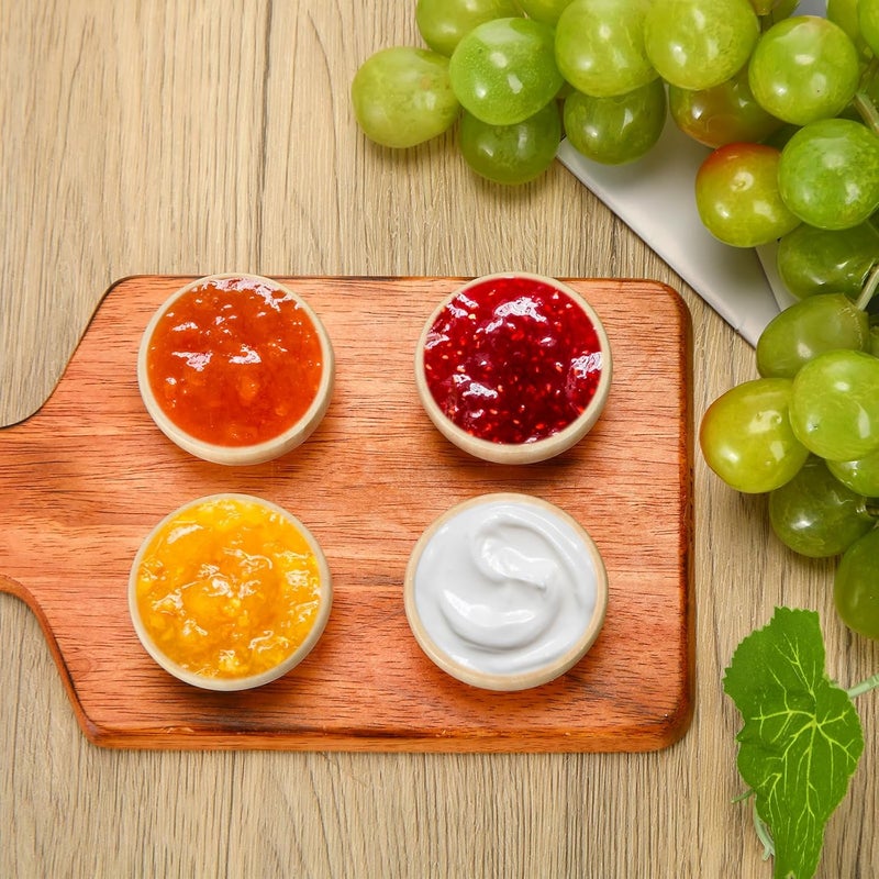 Uiifan Set of 40 Wood Small Bowls Unfinished Wooden Mini Round Bowl Serving Craft Kitchen or Condiment Salad Nuts Dips Sauce Spice Candy 12 x 22 Inches - Image 5