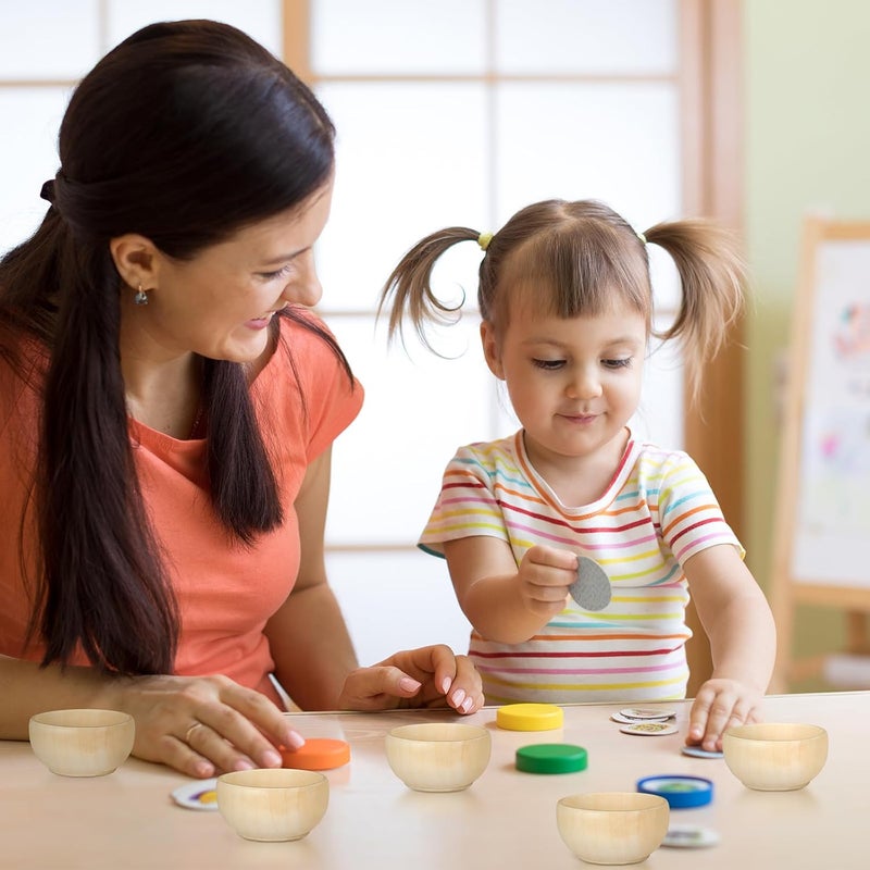 Uiifan Set of 40 Wood Small Bowls Unfinished Wooden Mini Round Bowl Serving Craft Kitchen or Condiment Salad Nuts Dips Sauce Spice Candy 12 x 22 Inches - Image 4