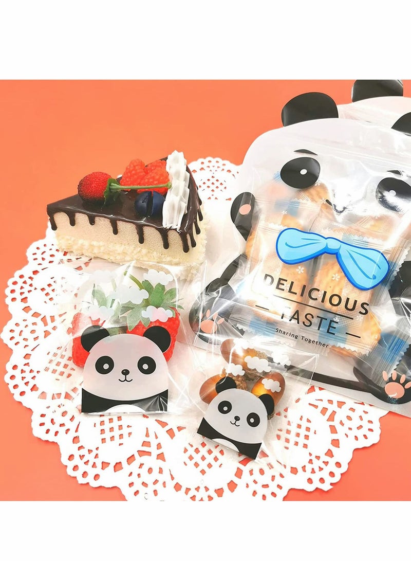 Y&D 308Pcs Clear Plastic Cookie Bags, Cute Panda Self Adhesive Candy for Bakery Candle Soap Candies Dessert, Holiday New Year Party Favors Biscuit, Chocolate  - Image 5
