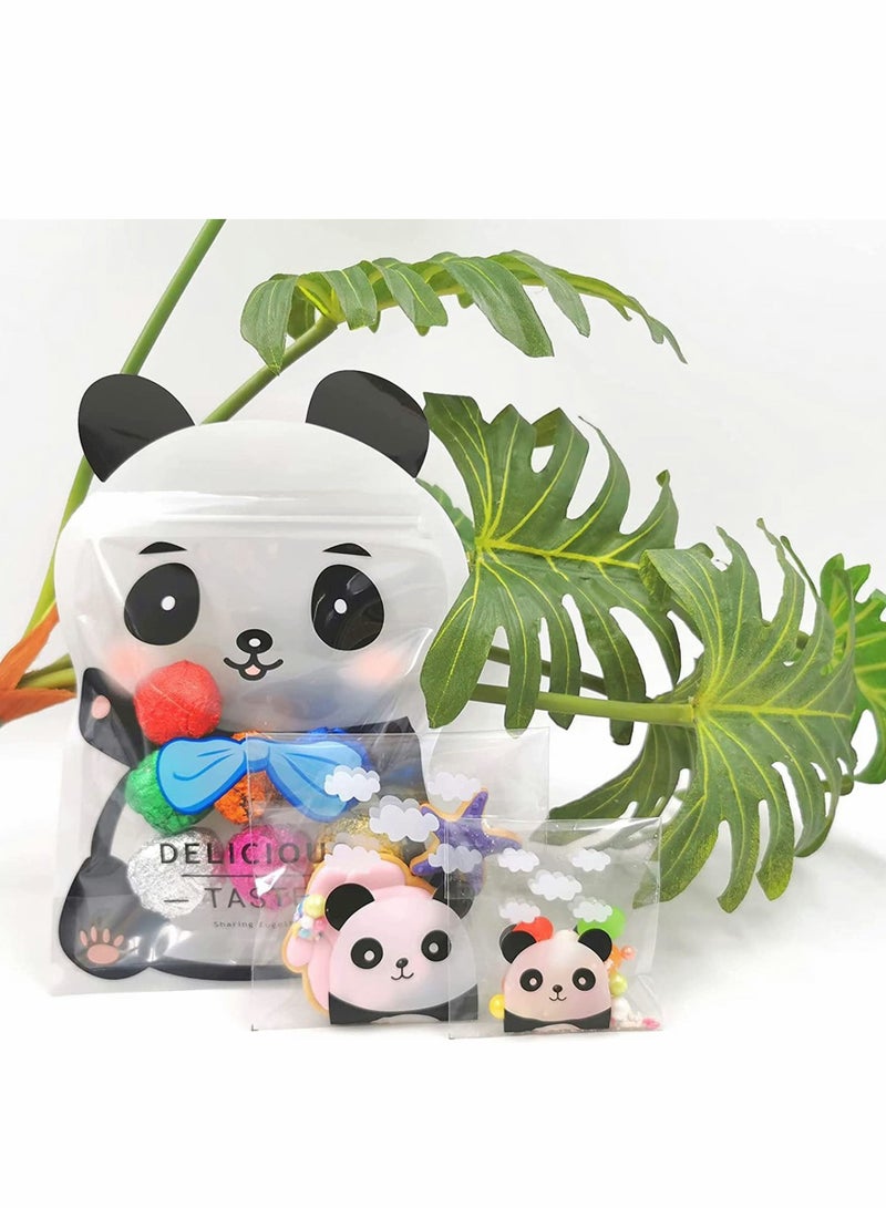 Y&D 308Pcs Clear Plastic Cookie Bags, Cute Panda Self Adhesive Candy for Bakery Candle Soap Candies Dessert, Holiday New Year Party Favors Biscuit, Chocolate  - Image 4