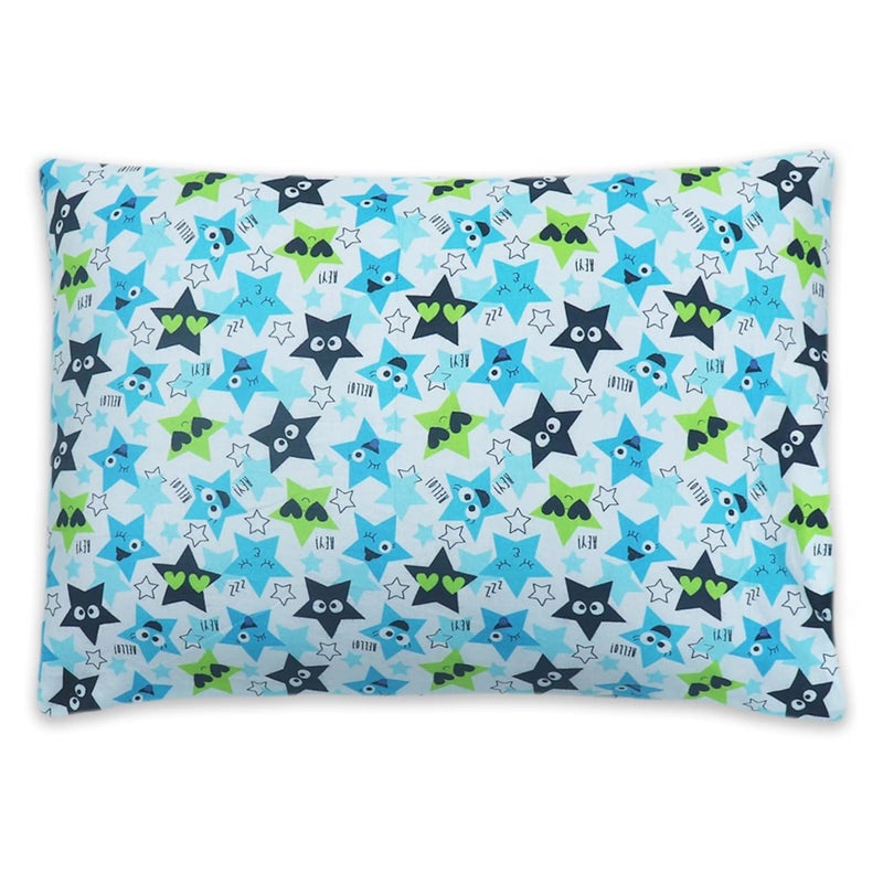 KRADYL KROFT Toddler Pillow with 100 Cotton Removable Cover 20 X 15 Inches Children Pillows Baby Pillows Happy Stars - Image 1