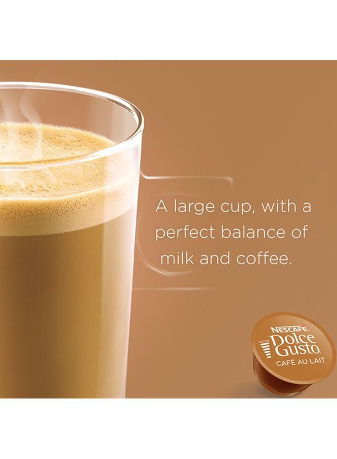 Nescafe Dolce Gusto Soluble Coffee Cafe Au Lait Pack of 16 - Image 4