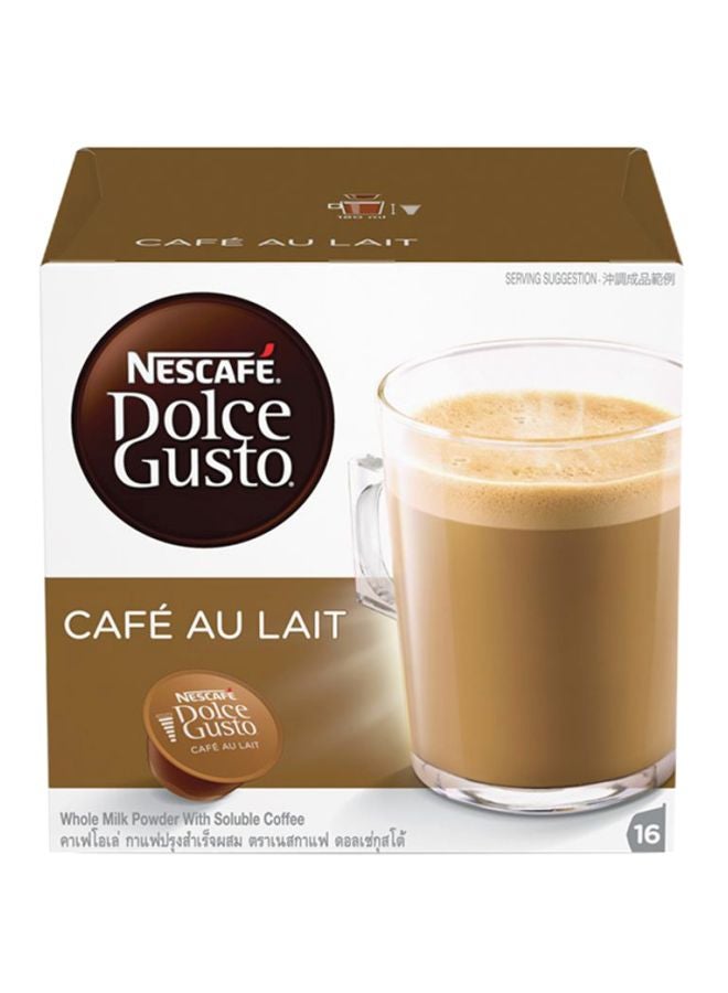 Nescafe Dolce Gusto Soluble Coffee Cafe Au Lait Pack of 16 - Image 1