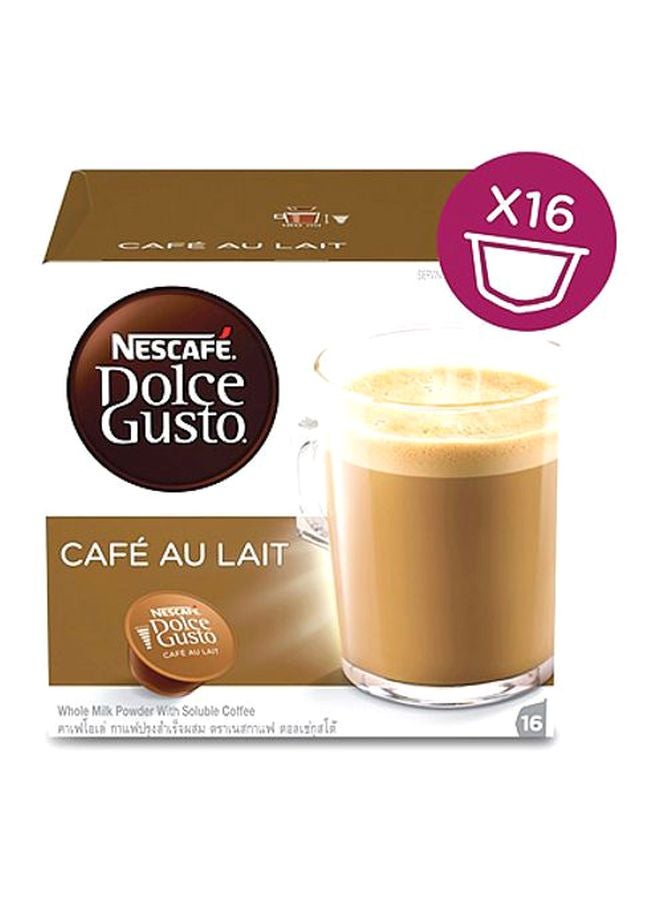 Nescafe Dolce Gusto Soluble Coffee Cafe Au Lait Pack of 16 - Image 3