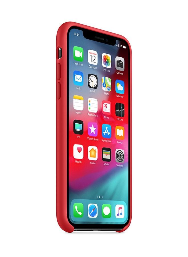 Silicone Case Cover For Apple iPhone Xs Red - Image 4