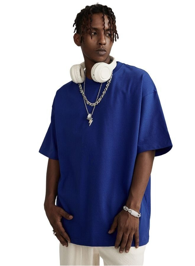 Mei Stylish Unisex Casual Breathable Loose Shoulder Oversize Baggy Crew Neck T-shirt - Image 1