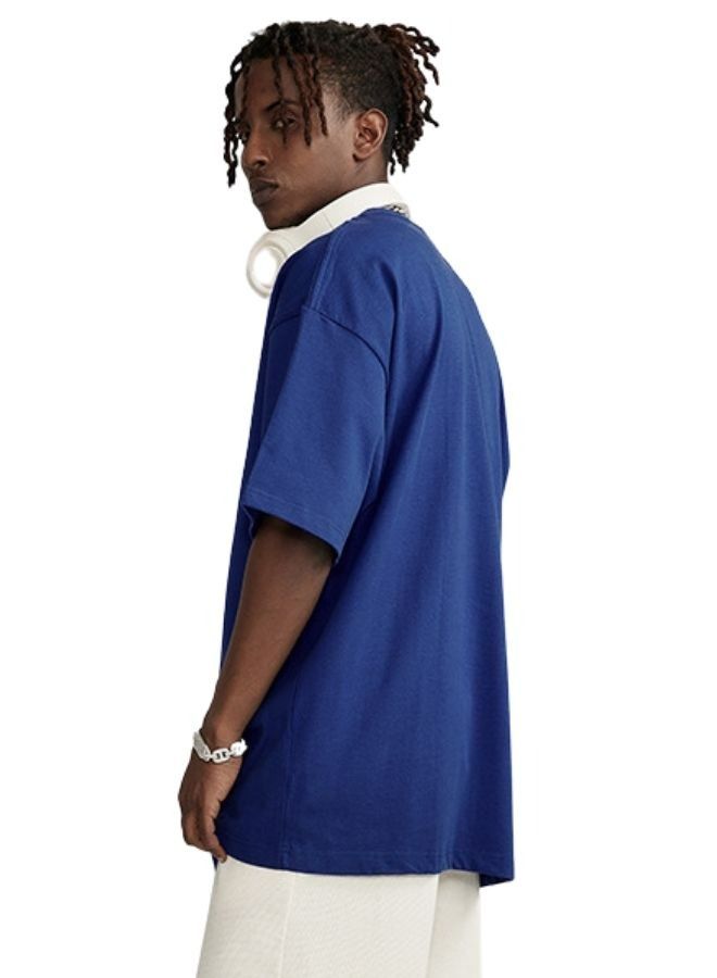 Mei Stylish Unisex Casual Breathable Loose Shoulder Oversize Baggy Crew Neck T-shirt - Image 2