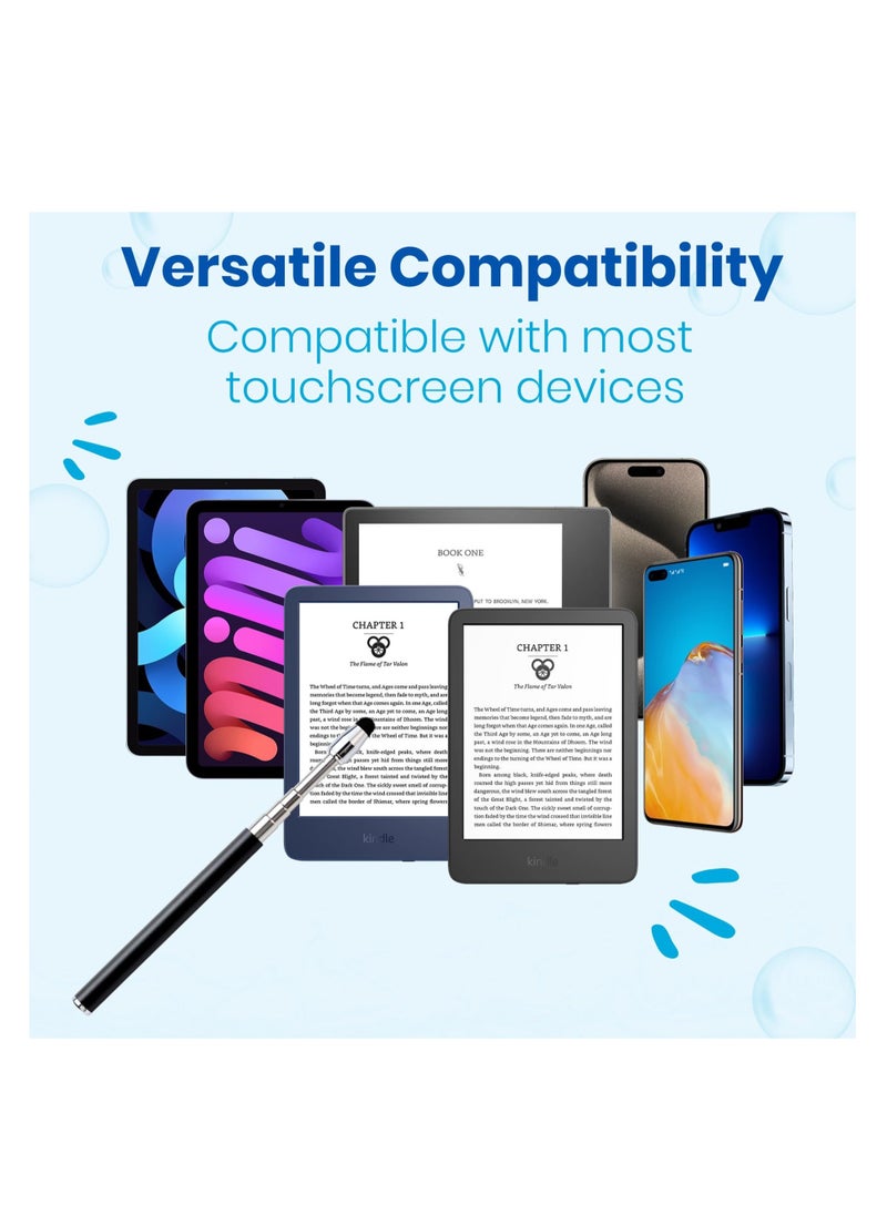 Excefore - Page Turner for Kindle Paperwhite Oasis Reading, Kindle Clicker Expandable Pen for eBook, E-Reader Remote Control Page Turner for iPad, and More Touchscreen - Image 1