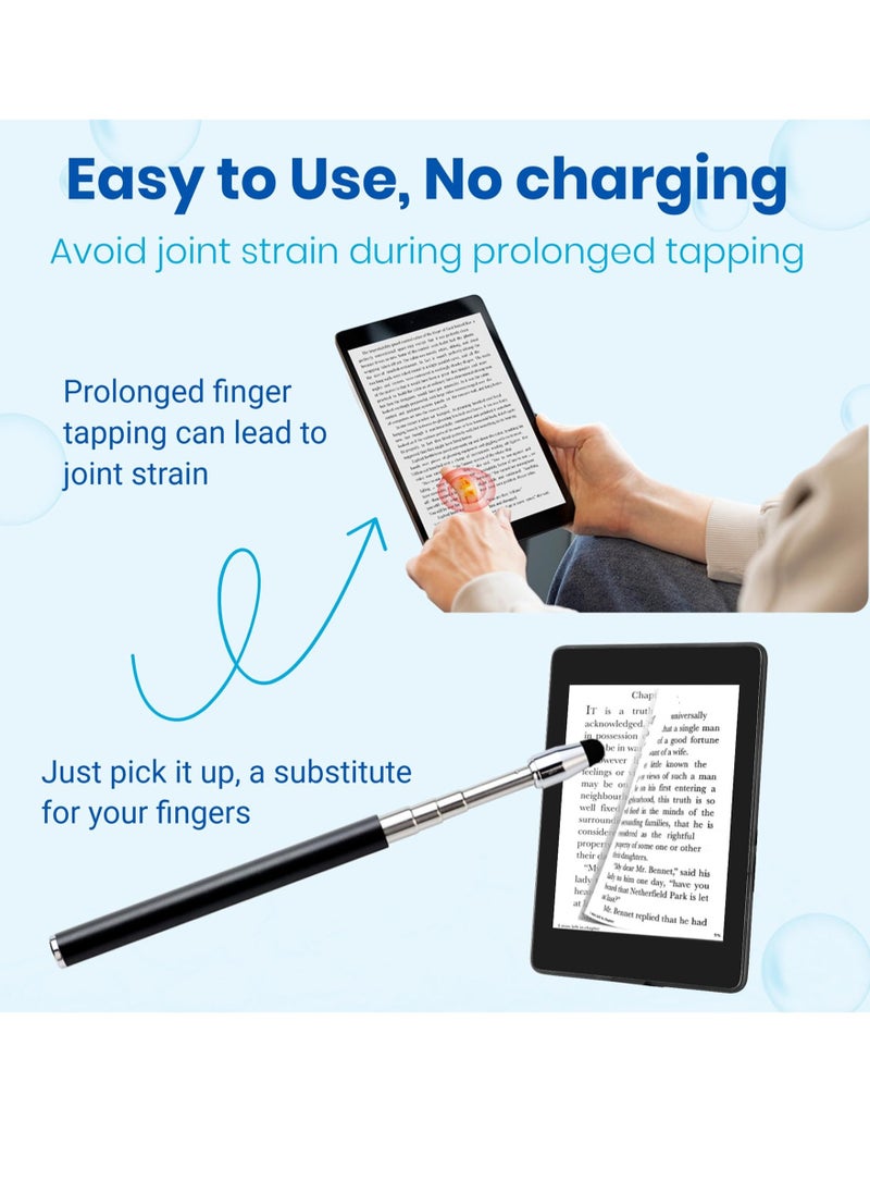Excefore - Page Turner for Kindle Paperwhite Oasis Reading, Kindle Clicker Expandable Pen for eBook, E-Reader Remote Control Page Turner for iPad, and More Touchscreen - Image 1