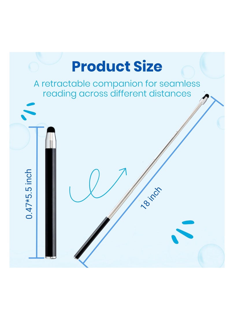 Excefore - Page Turner for Kindle Paperwhite Oasis Reading, Kindle Clicker Expandable Pen for eBook, E-Reader Remote Control Page Turner for iPad, and More Touchscreen - Image 1