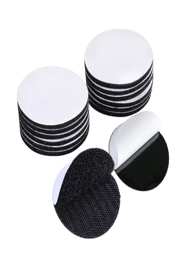 BoAn Round 2 Inch Hook and Loop Tape,12PCS Sticky Back Hook and Loop Fasteners,Self Adhesive Strips for Home School Office Car and DIY Enthusiasts-Black - Image 1
