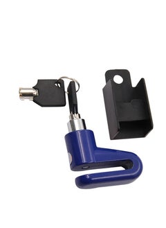 Generic Safety Lock And Anti-Theft Protection, Small Stainless Steel Disc Lock For Motorcycle, Scooter, Roller Wheel Brake Lock And Others-Blue Color  - Image 1