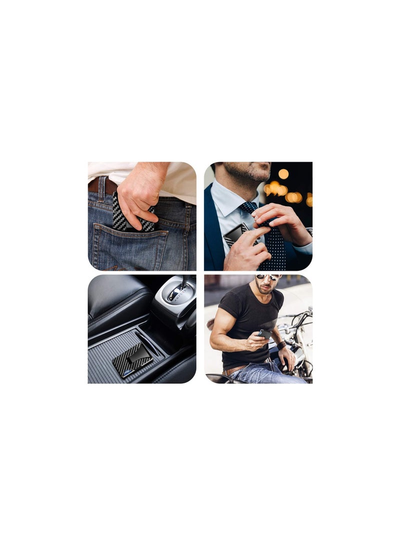 Card Guard FUBQ Carbon Fiber Minimalist Aluminum Metal Money Clip Card Wallet - Image 5