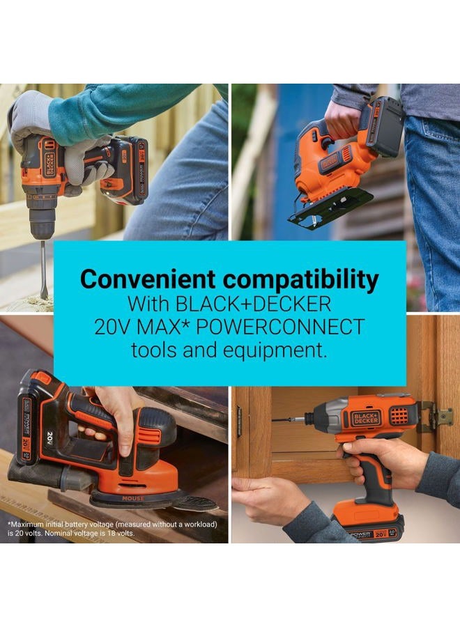 BLACK+DECKER 20V MAX Lithium Battery POWERCONNECT 2.0Ah Cordless Tool Battery Packs, Lightweight Power Tool Battery, Charger Sold Separately (LBXR2020-OPE) - Image 3