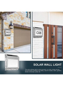 BLUE CORAL Solar House Numbers for Outside, Waterproof Solar Powered LED Wall Plaque, Illuminated Address Sign with Number and Letter Stickers, White Light Outdoor Address Plaque for Houses, Yards, Streets  - Image 5