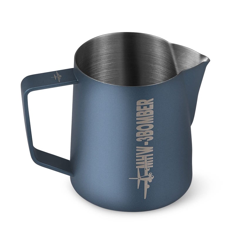 MHW-3BOMBER MHW3BOMBER Espresso Steaming Pitcher Milk Frothing Pitcher Stainless Steel Milk Coffee Cappuccino Latte Art Barista Cup Matte Blue 169oz500ml P5014MBOS 