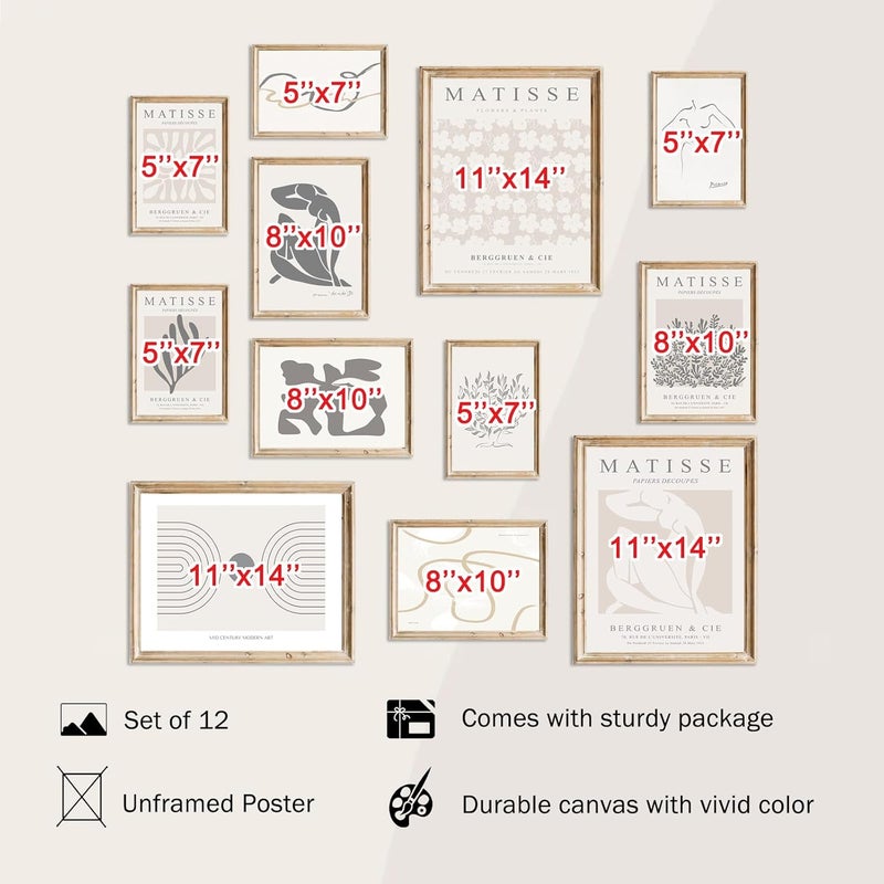 KBKBART مجموعة فنون الحائط الإكليكتية المحايدة من KBKBART - Image 2