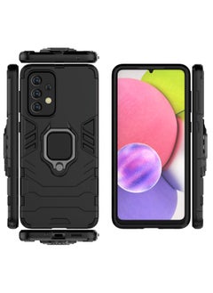 RICOONLINE Protective Phone Casae Cover with Ring Stand for Samsung Galaxy A33 5G Black  - Image 3