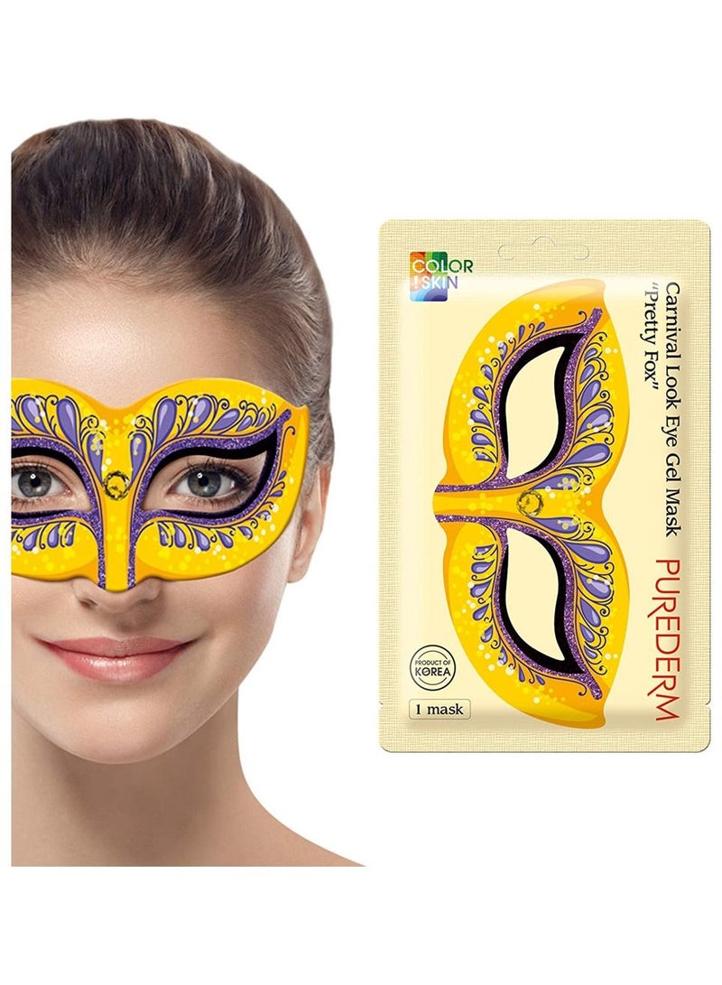 Purederm Pretty Fox Carnival Look Eye Gel Mask 17g (Pack of 3) - Image 3