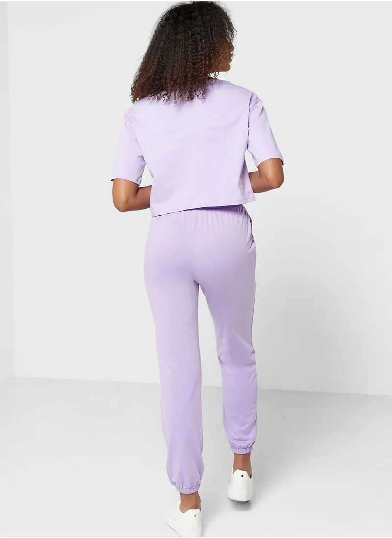 Ginger Basics Cropped T-shirt & Jogger Set