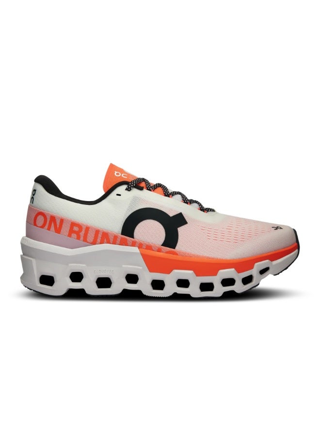 On Running Men's Cloudmonster 2 Running Shoe, Sneakers - Orange/ White - Image 1