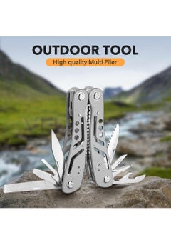 Excefore 14-in-1 Multitool, Professional Stainless Steel Multi Tools with Safety Locking, Professional Stainless Steel Multitool Pliers Pocket Knife, Replaceable Bits Multitools for Outdoor, Camping  - Image 3