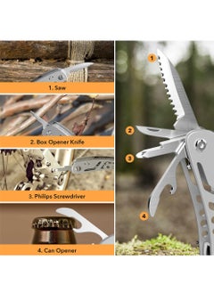 Excefore 14-in-1 Multitool, Professional Stainless Steel Multi Tools with Safety Locking, Professional Stainless Steel Multitool Pliers Pocket Knife, Replaceable Bits Multitools for Outdoor, Camping  - Image 5