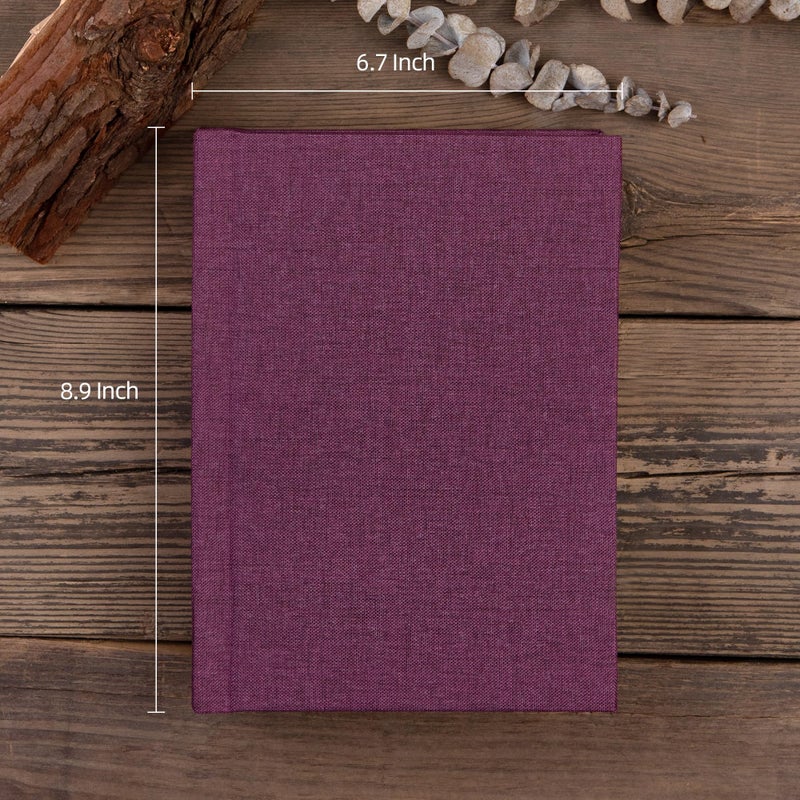 Pssoss Small 4x6 Photo Album with Writing Space Holds 30 Photos Ideal for Wedding Theme-Album and Baby Photo Album (Purple) - Image 2