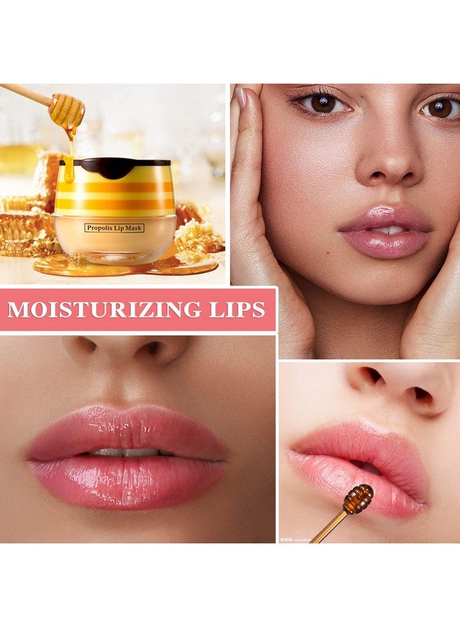 LZYLLS Bee Lip Balm Lip Balm Honey Pothoney Lip Balmhydrating & Prevention Dry And Cracked Sleeping Lip Mask Lip Scrubs Exfoliator & Moisturizer With Applicator Lip Care Products For Dry Lips - Image 2