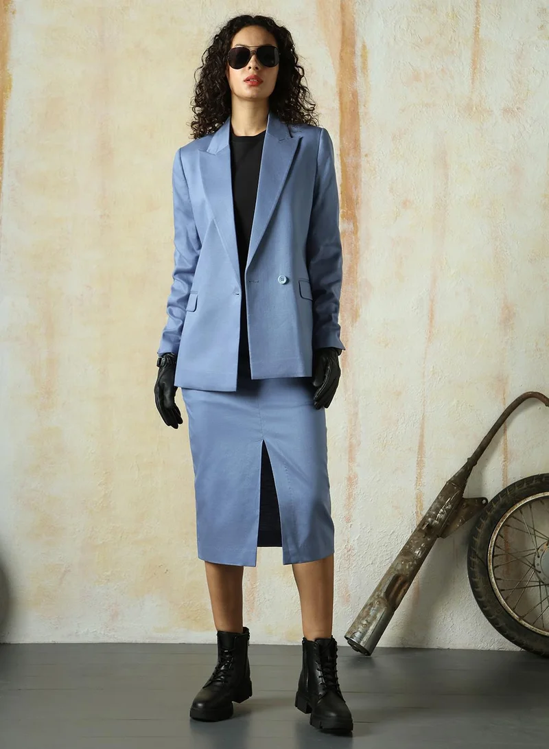 Women's Infinity Cotton Blend Solid Midi Pencil Oversized Co-Ords