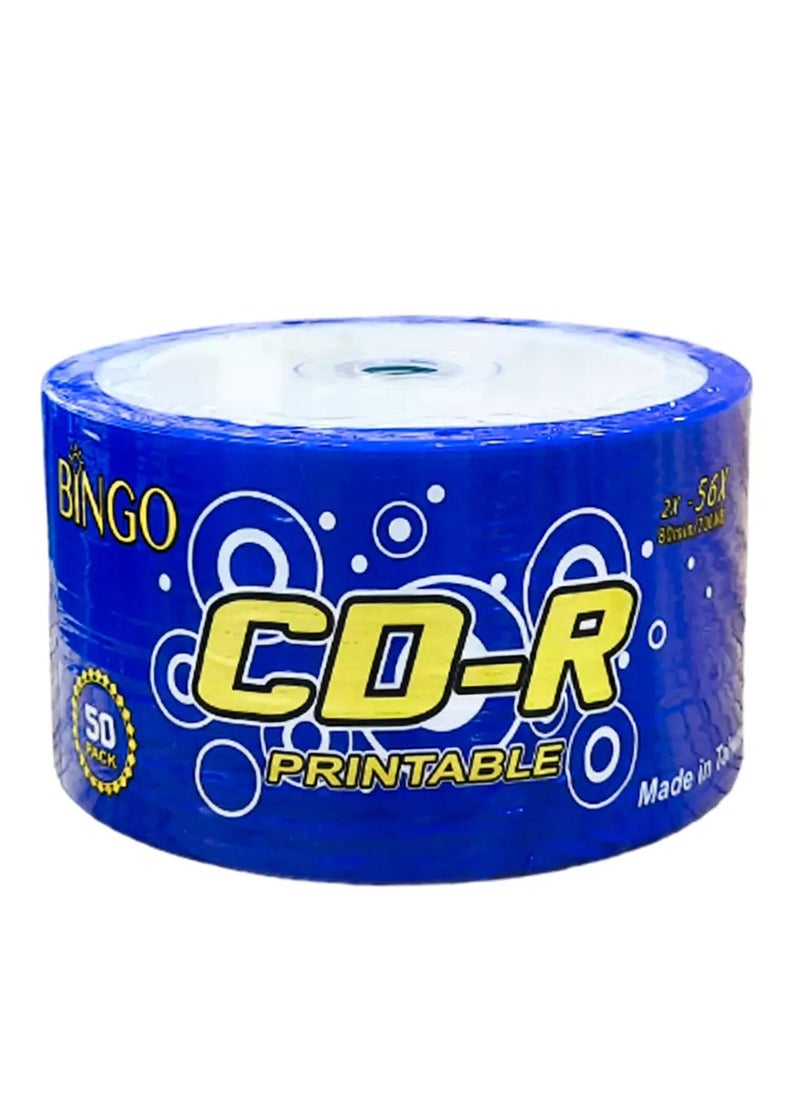 Bingo Bingo Media CD 50 pieces of readable size 700 MB type 2X - 56X 80min 700mb taiwan  - Image 2