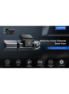 AZDOME 4k Dash cam 3 channel dash cam front, rear and interior dash cam car camera night vision dash cam for cars  - Image 4