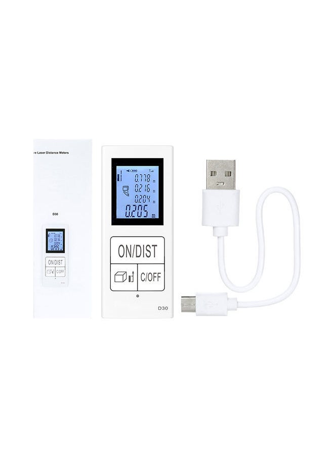 NIBEMINENT Mini Handheld Laser Distance Meter White 15.60X3.20X5.60centimeter  - Image 1