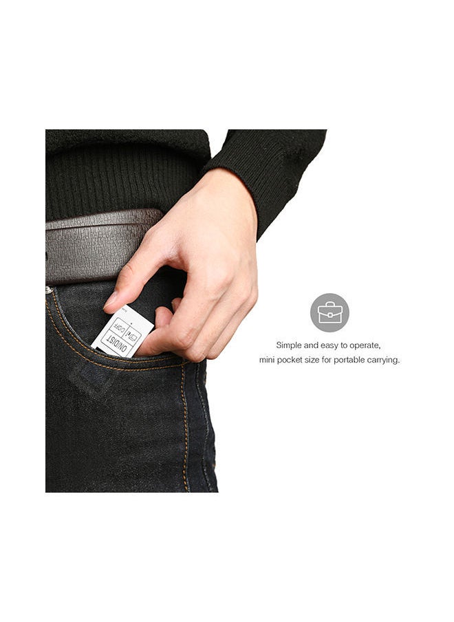 NIBEMINENT Mini Handheld Laser Distance Meter White 15.60X3.20X5.60centimeter  - Image 2