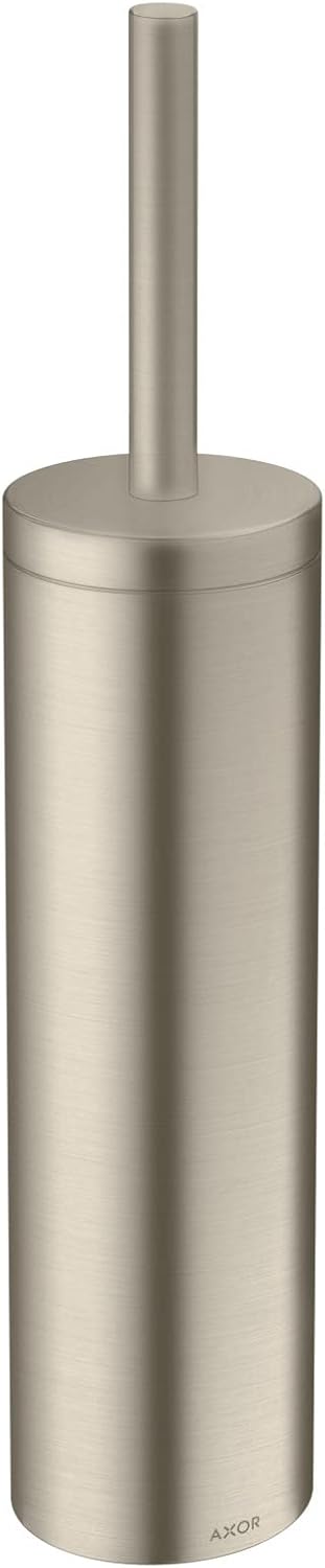 AXOR Universal Circular Modern Toilet Brush and Holder Set in Brushed Nickel 42855820