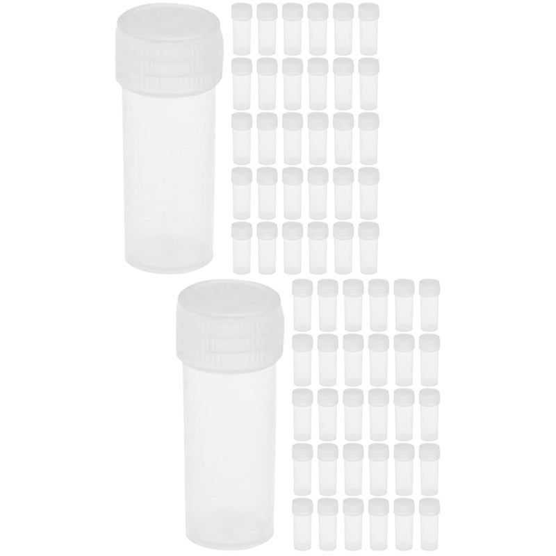 100 pcs Empty Powder Bottles Portable Sample Bottles Small Containers with Screw Cap(5ml) - Image 1