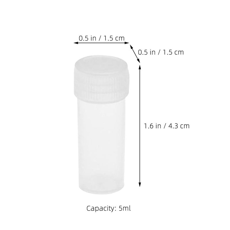 100 pcs Empty Powder Bottles Portable Sample Bottles Small Containers with Screw Cap(5ml) - Image 2