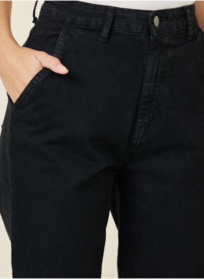 Styli High Rise Straight Leg Jeans  - Image 3