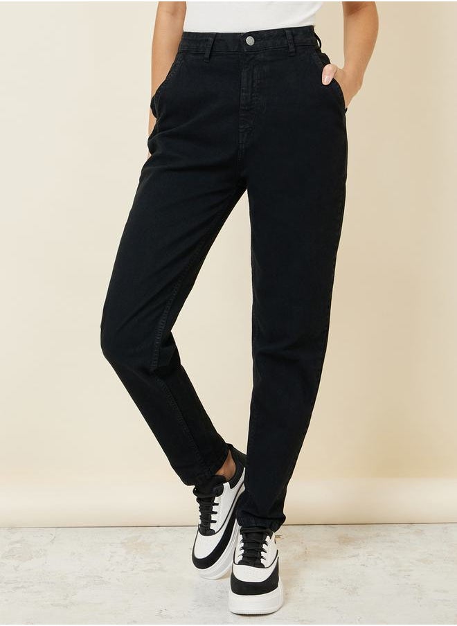 Styli High Rise Straight Leg Jeans  - Image 1