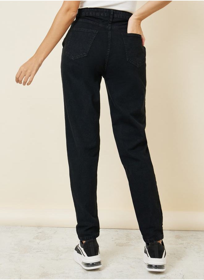 Styli High Rise Straight Leg Jeans  - Image 4