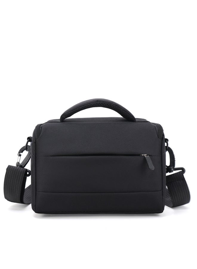 SLR Camera Bag Micro Single Bag Travel Photography Bag Single Shoulder Single Room Backer Outdoor Bag Cross-body Bag Small Square Bag Storage Bag-Color:Black  - Image 1